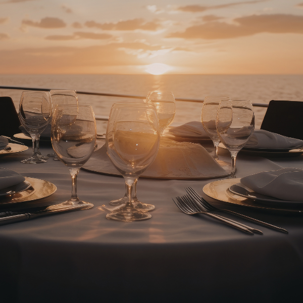 cena romantica vista mare nel salento